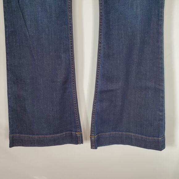 Ramy Brook Cindy High Rise Flare Bootcut Jeans Dark Wash Blue Stretch Size 32 - Picture 5 of 11